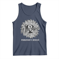 Parkinson's Warrior Tank Top Silver Ribbon Sunflower Support Awareness