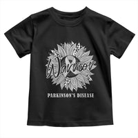 Parkinson's Warrior Toddler T Shirt Silver Ribbon Sunflower Support Awareness