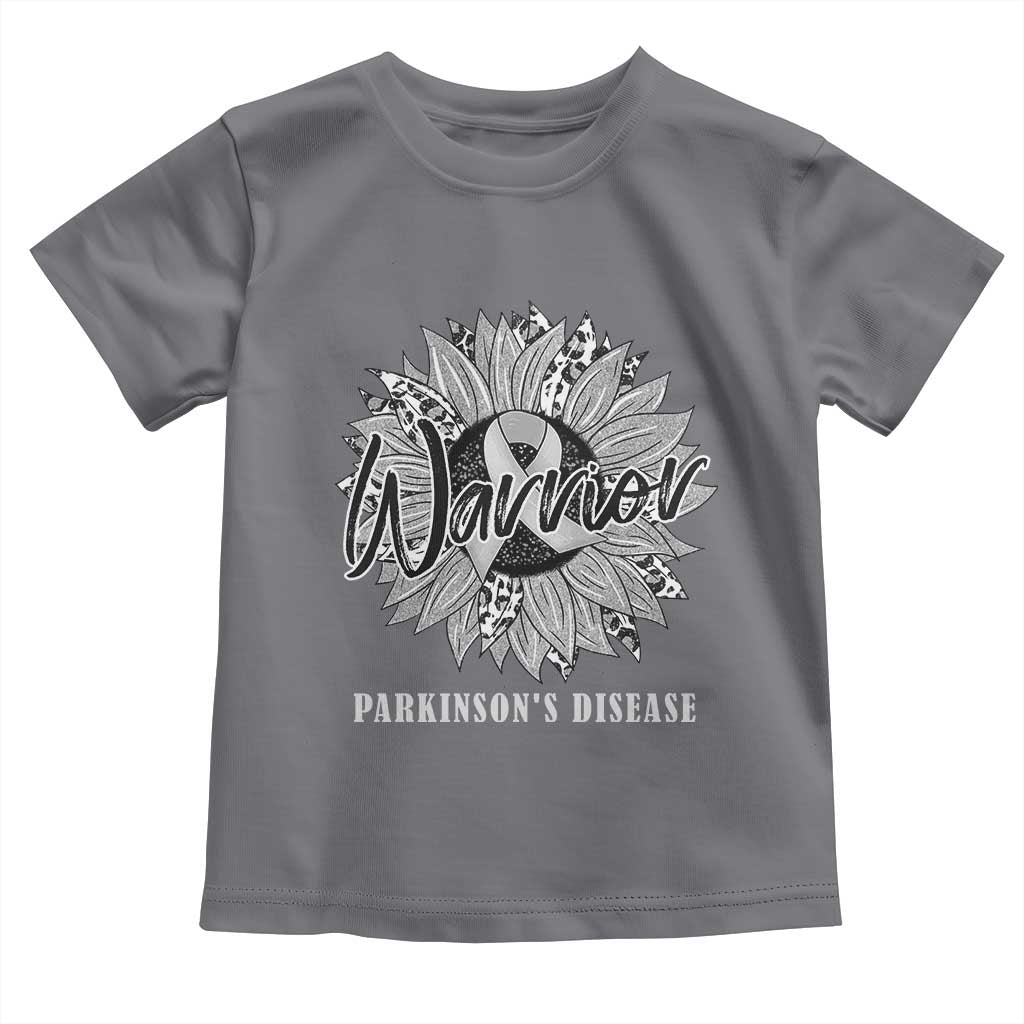 Parkinson's Warrior Toddler T Shirt Silver Ribbon Sunflower Support Awareness
