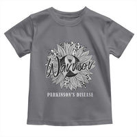 Parkinson's Warrior Toddler T Shirt Silver Ribbon Sunflower Support Awareness