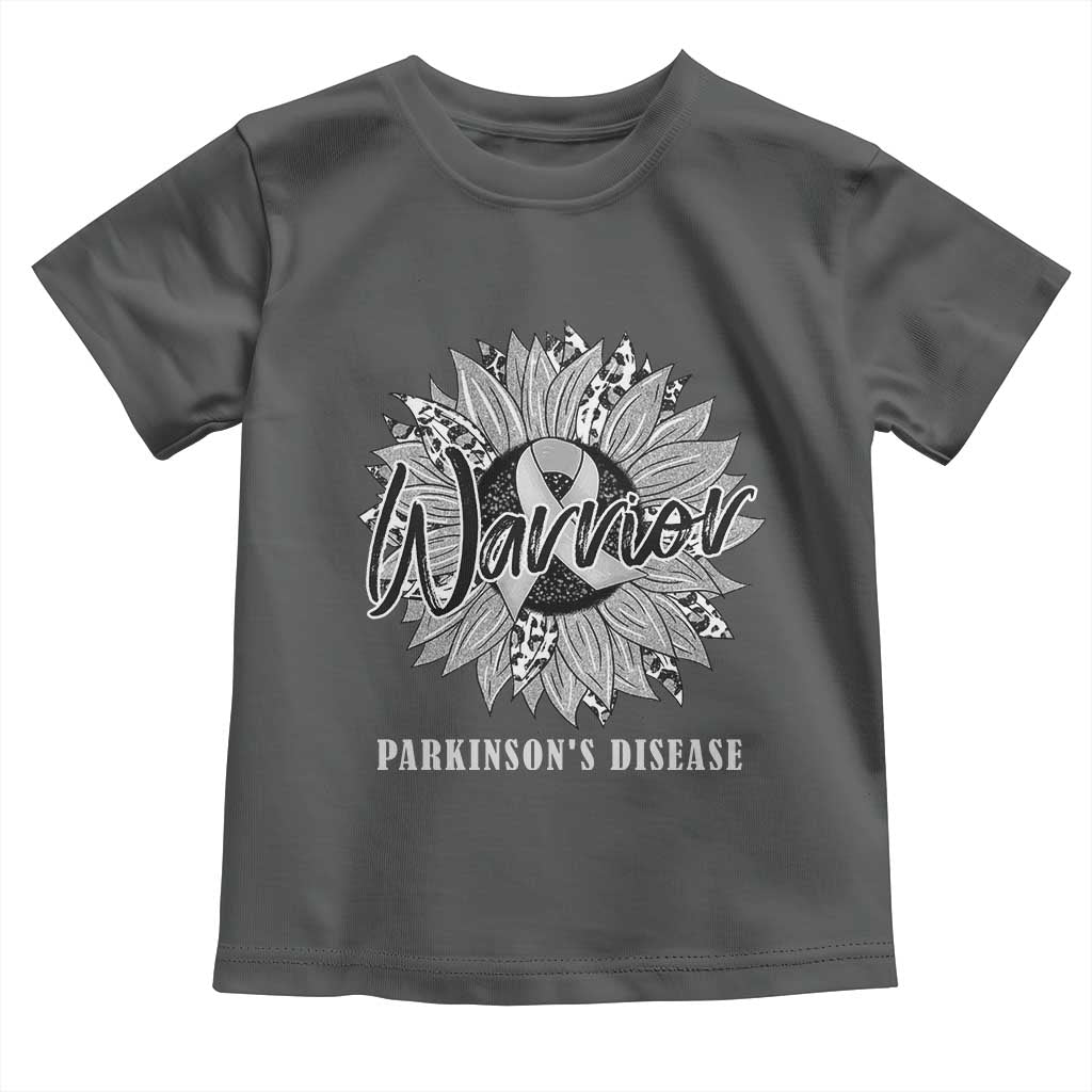 Parkinson's Warrior Toddler T Shirt Silver Ribbon Sunflower Support Awareness