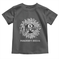 Parkinson's Warrior Toddler T Shirt Silver Ribbon Sunflower Support Awareness