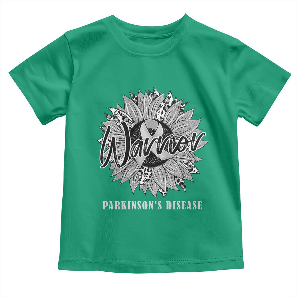 Parkinson's Warrior Toddler T Shirt Silver Ribbon Sunflower Support Awareness