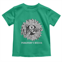 Parkinson's Warrior Toddler T Shirt Silver Ribbon Sunflower Support Awareness