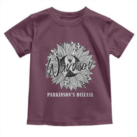 Parkinson's Warrior Toddler T Shirt Silver Ribbon Sunflower Support Awareness