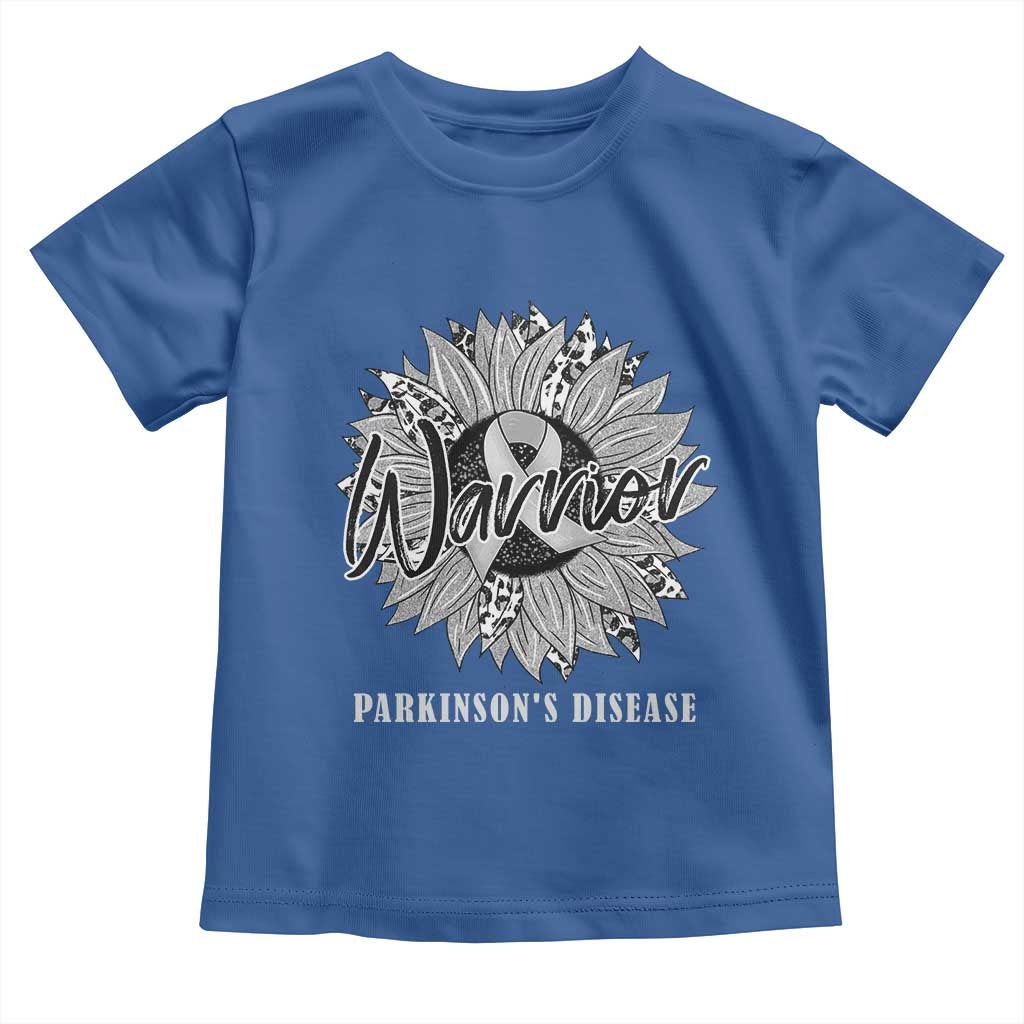 Parkinson's Warrior Toddler T Shirt Silver Ribbon Sunflower Support Awareness