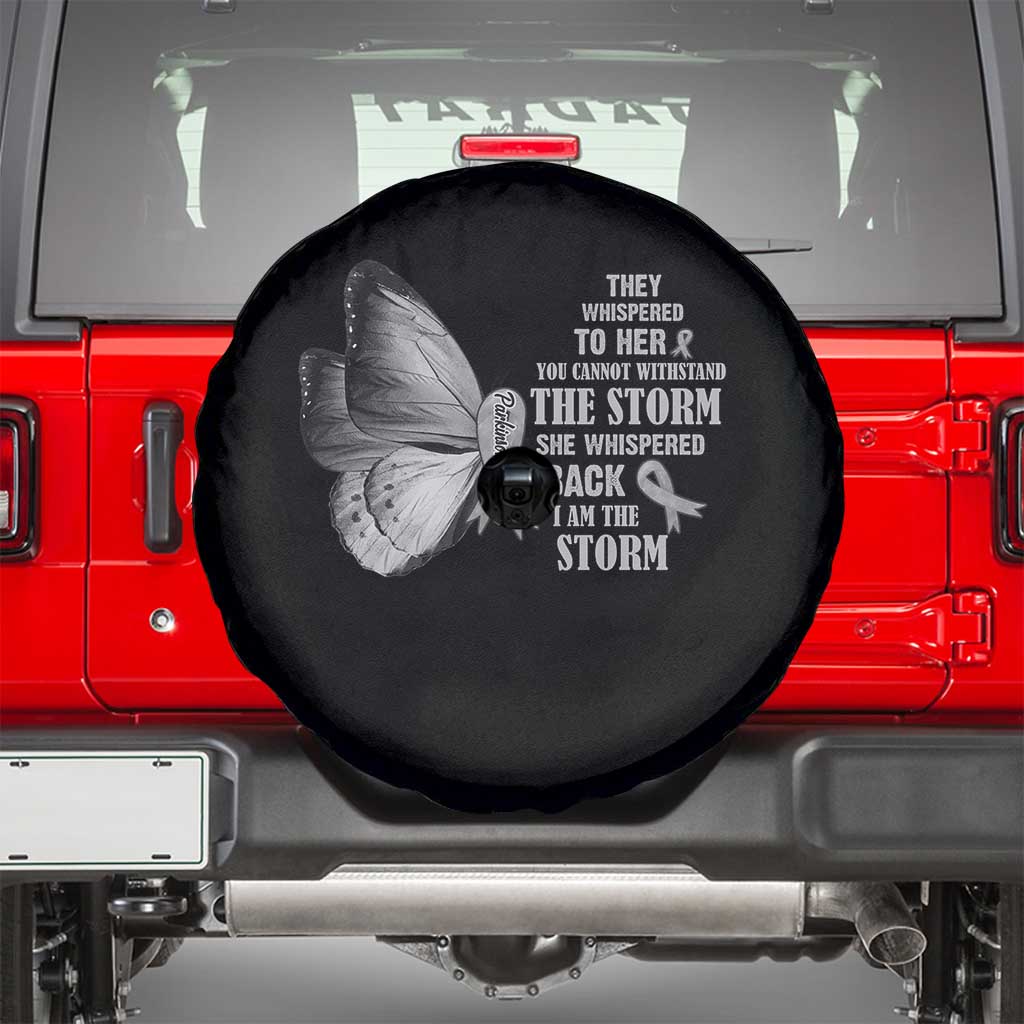 Parkinson's Awareness Spare Tire Cover She Whispered Back I Am The Storm Support Squad
