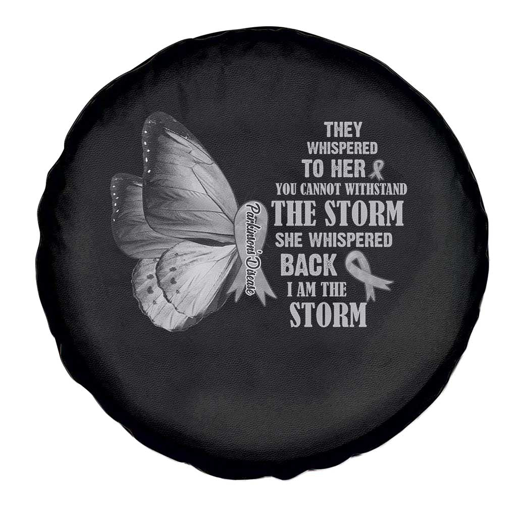 Parkinson's Awareness Spare Tire Cover She Whispered Back I Am The Storm Support Squad