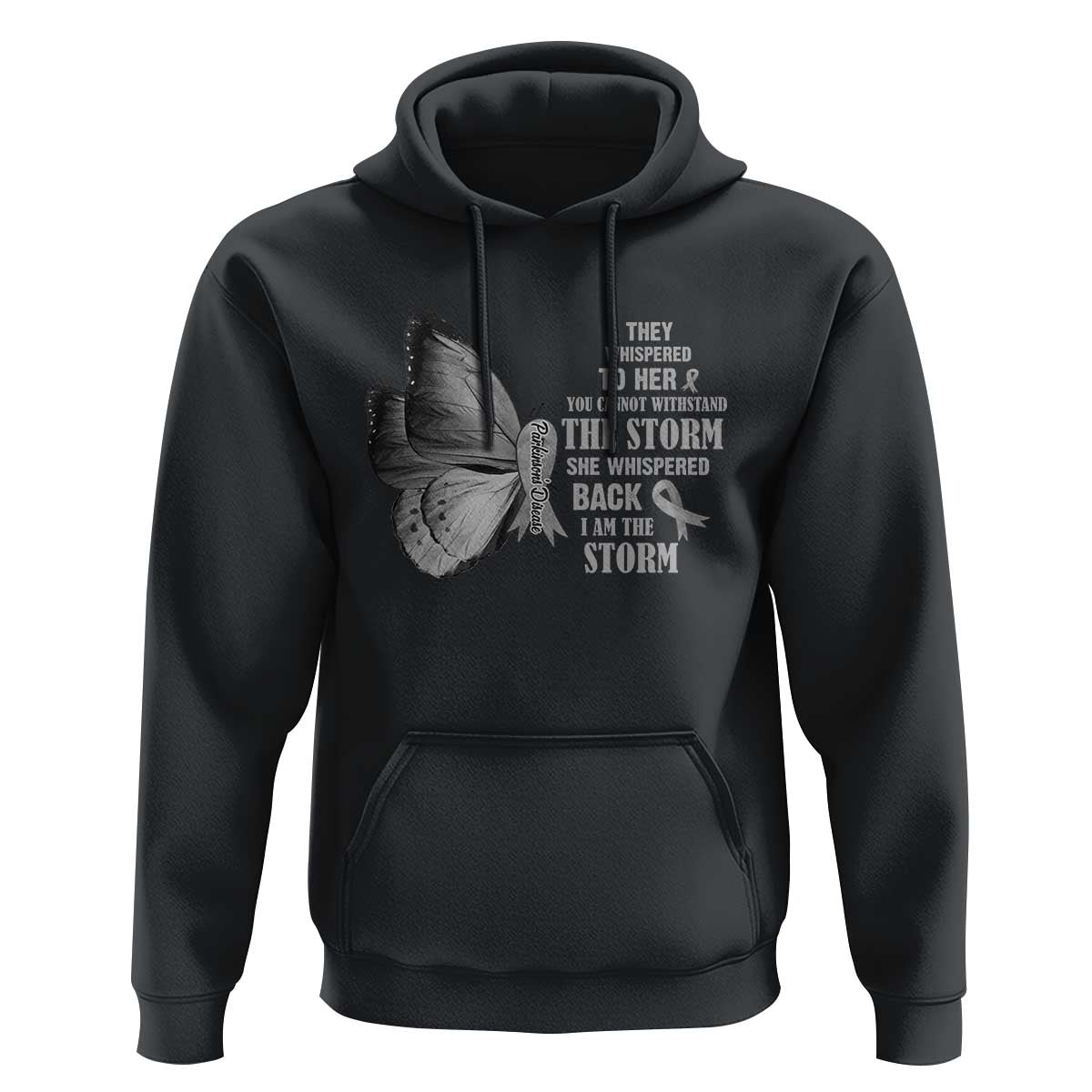 Parkinson's Awareness Hoodie She Whispered Back I Am The Storm Support Squad