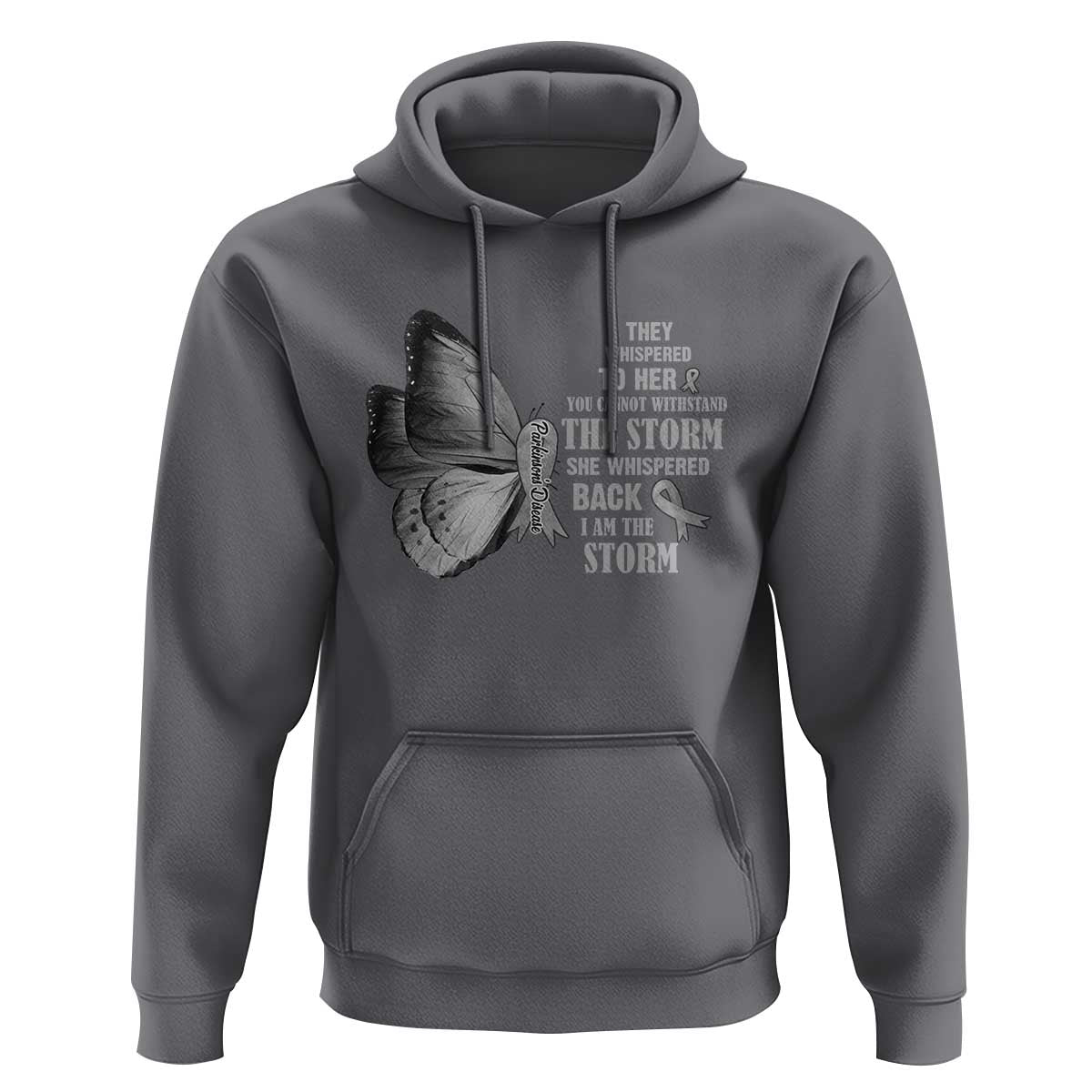 Parkinson's Awareness Hoodie She Whispered Back I Am The Storm Support Squad