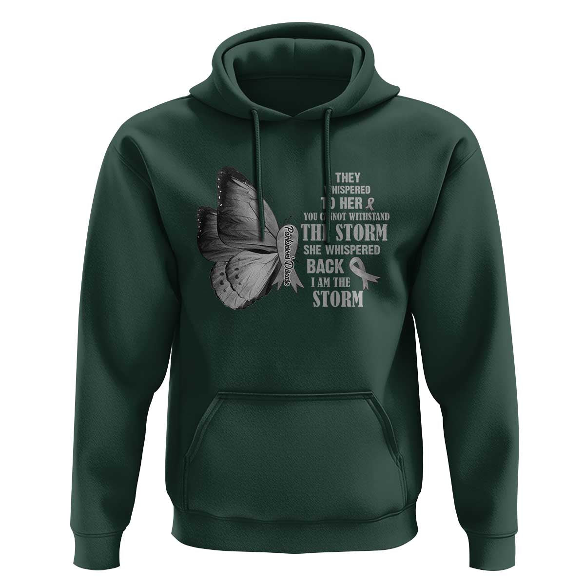 Parkinson's Awareness Hoodie She Whispered Back I Am The Storm Support Squad