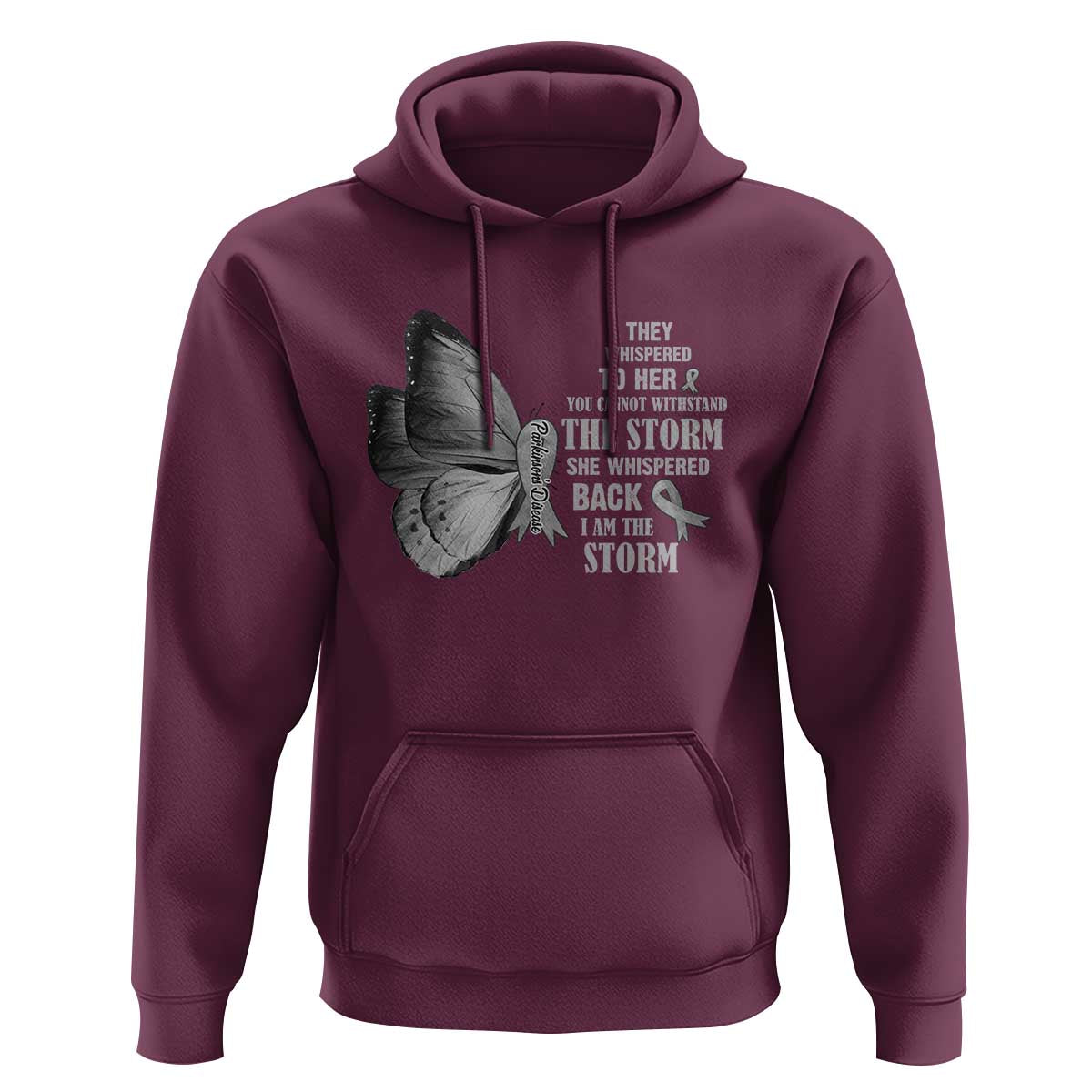 Parkinson's Awareness Hoodie She Whispered Back I Am The Storm Support Squad