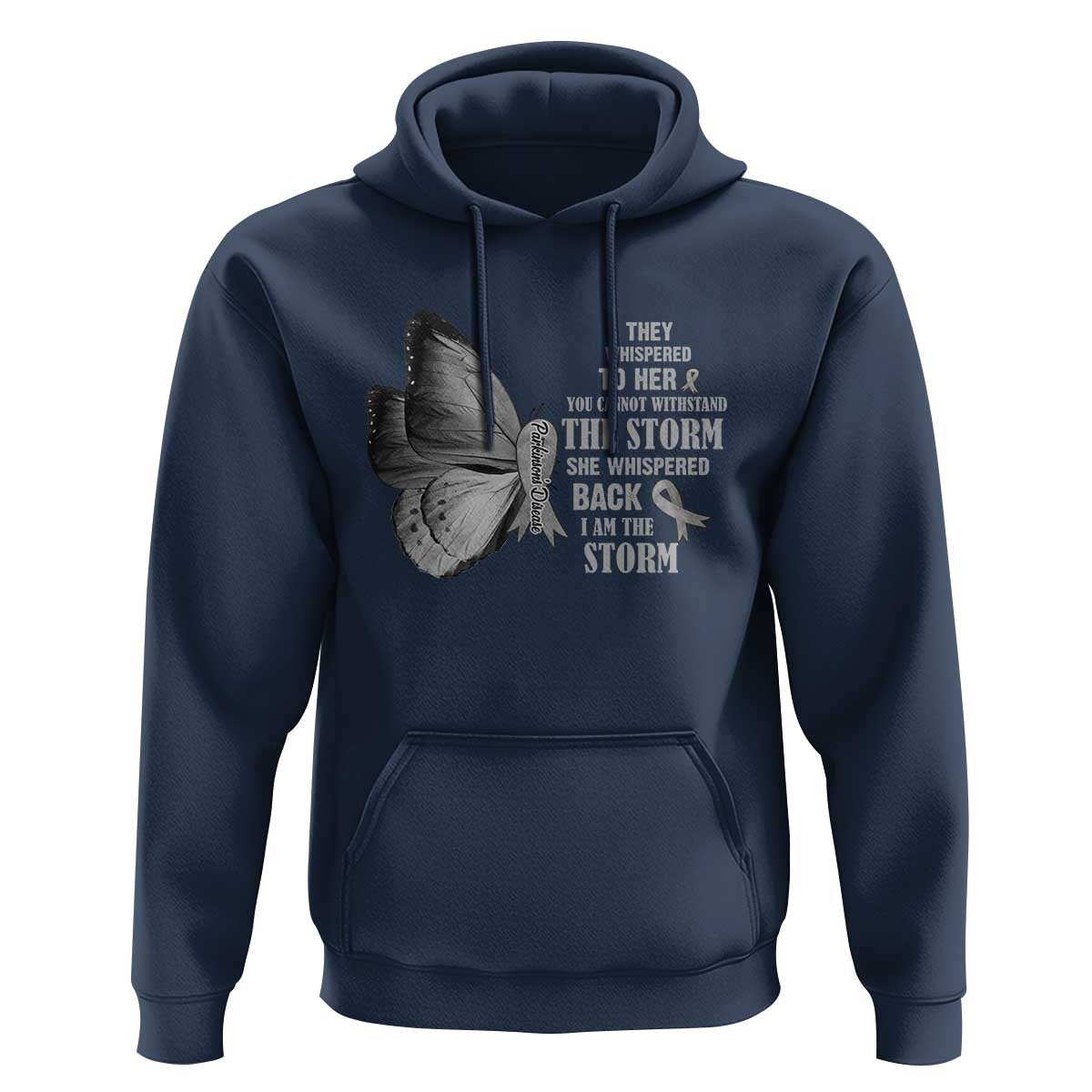 Parkinson's Awareness Hoodie She Whispered Back I Am The Storm Support Squad