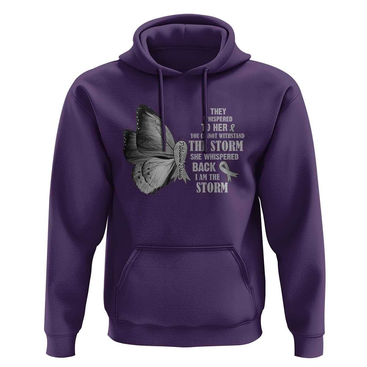 Parkinson's Awareness Hoodie She Whispered Back I Am The Storm Support Squad