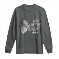 Parkinson's Awareness Long Sleeve Shirt She Whispered Back I Am The Storm Support Squad