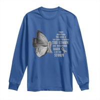 Parkinson's Awareness Long Sleeve Shirt She Whispered Back I Am The Storm Support Squad
