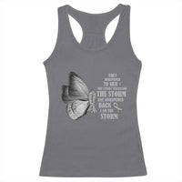 Parkinson's Awareness Racerback Tank Top She Whispered Back I Am The Storm Support Squad