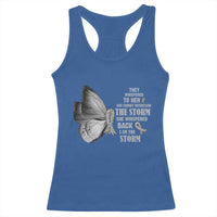 Parkinson's Awareness Racerback Tank Top She Whispered Back I Am The Storm Support Squad