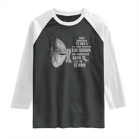 Parkinson's Awareness Raglan Shirt She Whispered Back I Am The Storm Support Squad