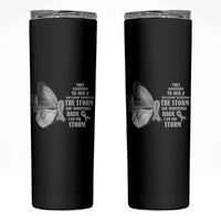Parkinson's Awareness Skinny Tumbler She Whispered Back I Am The Storm Support Squad