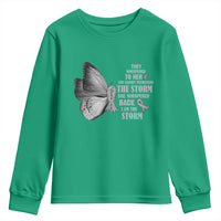 Parkinson's Awareness Youth Sweatshirt She Whispered Back I Am The Storm Support Squad