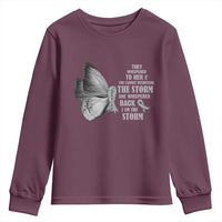 Parkinson's Awareness Youth Sweatshirt She Whispered Back I Am The Storm Support Squad