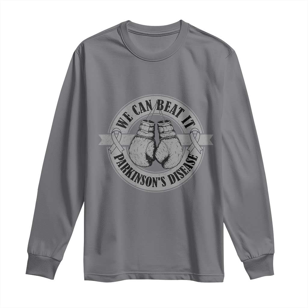 Parkinson's Warrior Long Sleeve Shirt We Can Beat It Boxing Fight Against Parkinsons