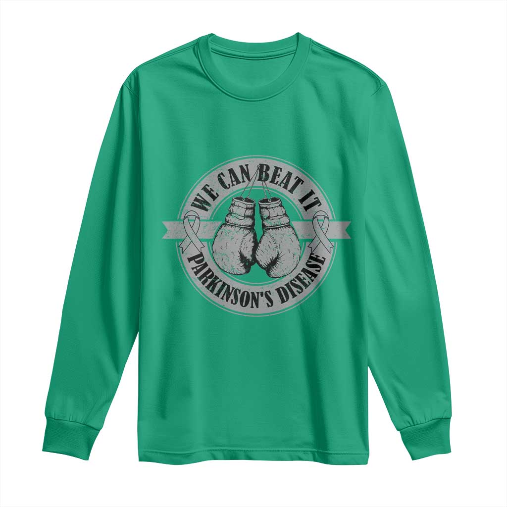 Parkinson's Warrior Long Sleeve Shirt We Can Beat It Boxing Fight Against Parkinsons