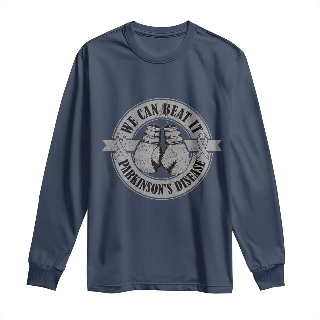 Parkinson's Warrior Long Sleeve Shirt We Can Beat It Boxing Fight Against Parkinsons