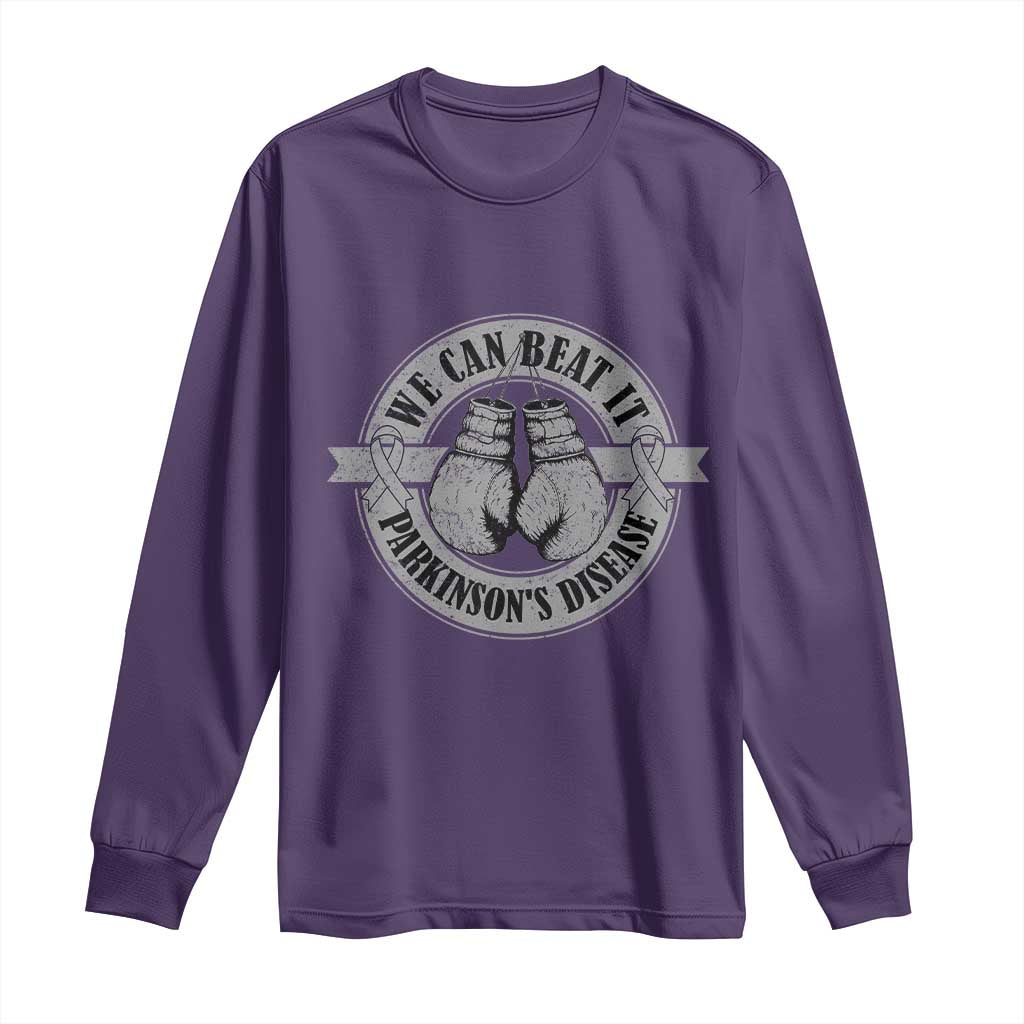 Parkinson's Warrior Long Sleeve Shirt We Can Beat It Boxing Fight Against Parkinsons
