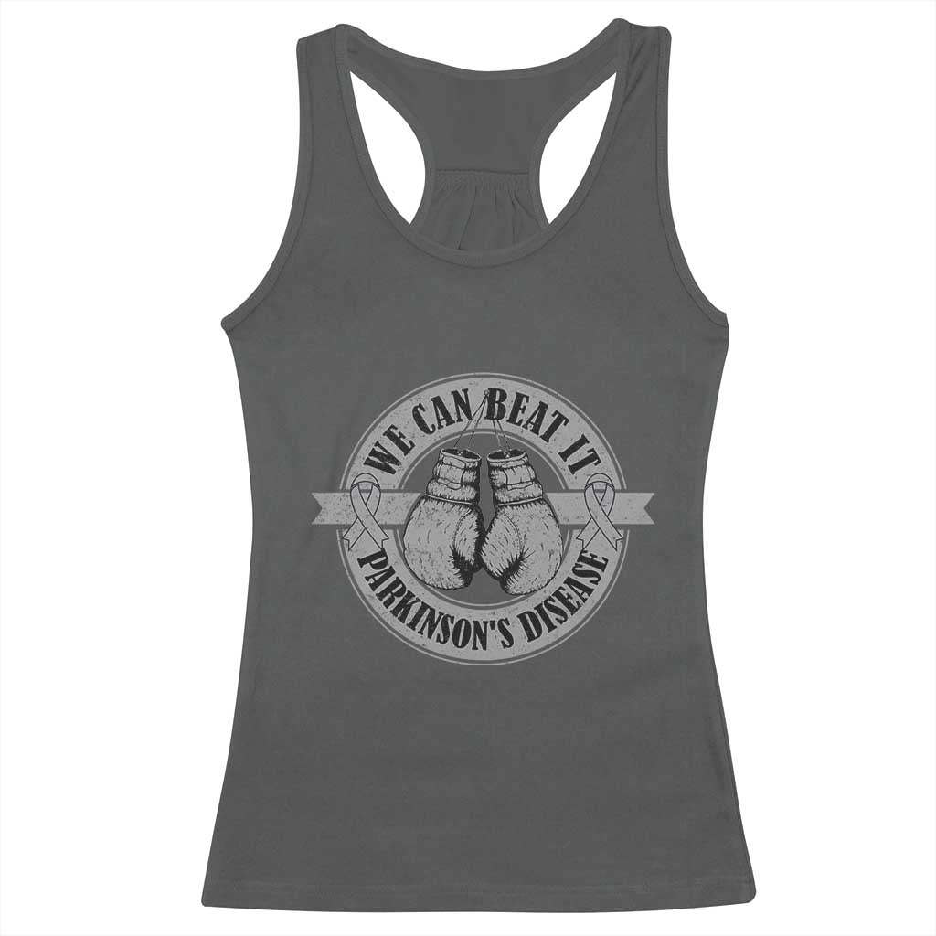 Parkinson's Warrior Racerback Tank Top We Can Beat It Boxing Fight Against Parkinsons
