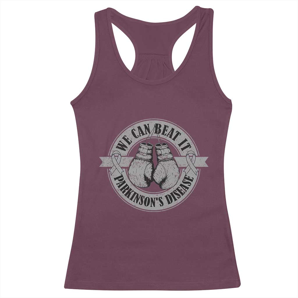 Parkinson's Warrior Racerback Tank Top We Can Beat It Boxing Fight Against Parkinsons