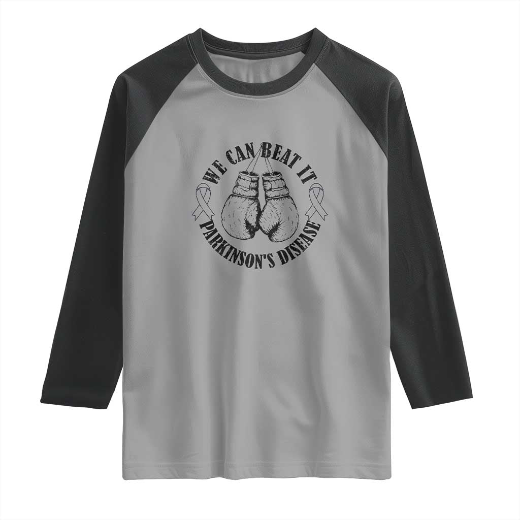 Parkinson's Warrior Raglan Shirt We Can Beat It Boxing Fight Against Parkinsons