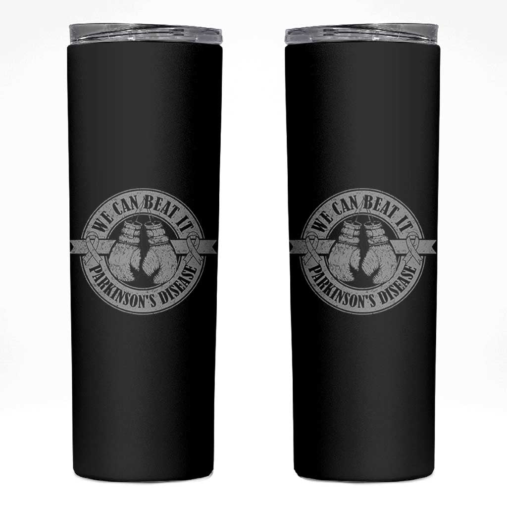 Parkinson's Warrior Skinny Tumbler We Can Beat It Boxing Fight Against Parkinsons