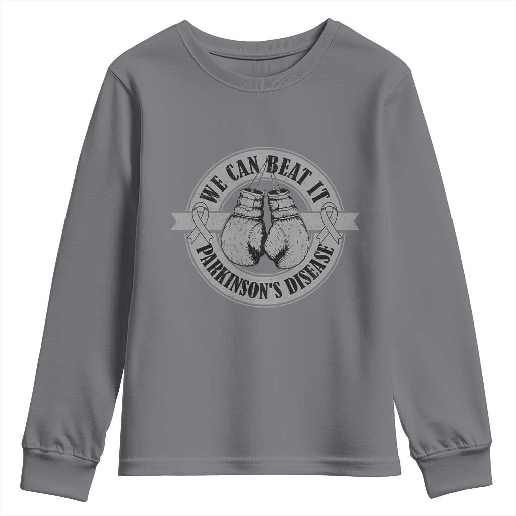 Parkinson's Warrior Youth Sweatshirt We Can Beat It Boxing Fight Against Parkinsons