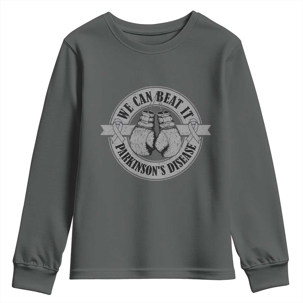 Parkinson's Warrior Youth Sweatshirt We Can Beat It Boxing Fight Against Parkinsons