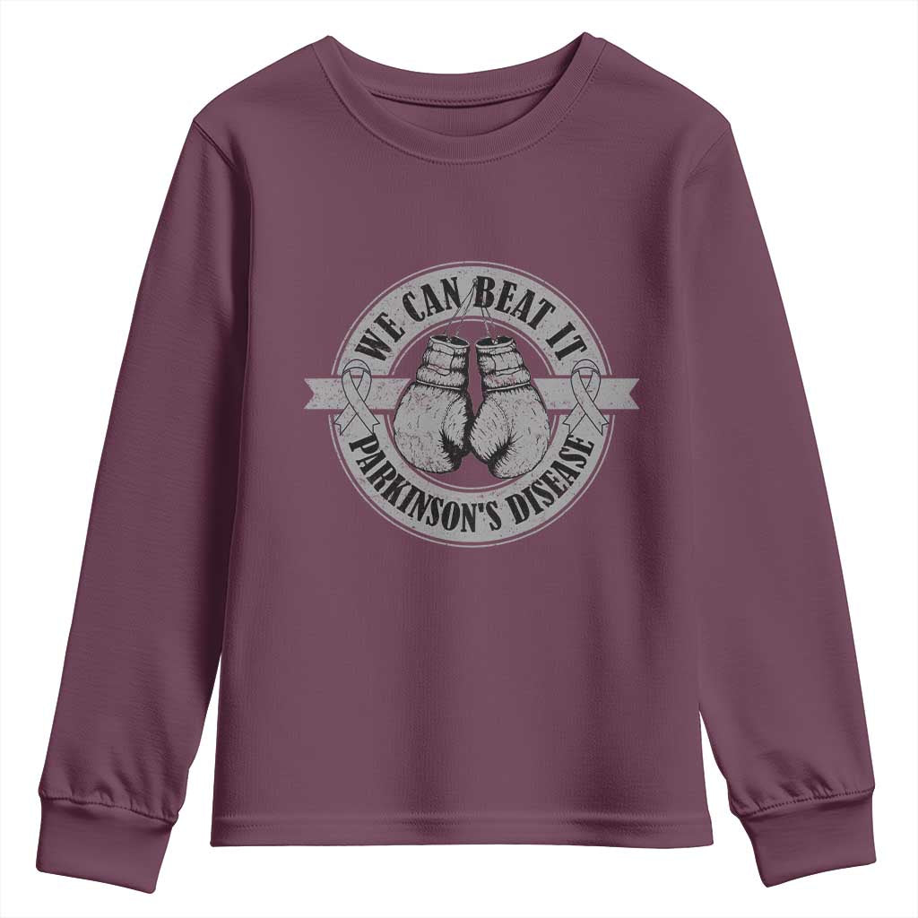 Parkinson's Warrior Youth Sweatshirt We Can Beat It Boxing Fight Against Parkinsons