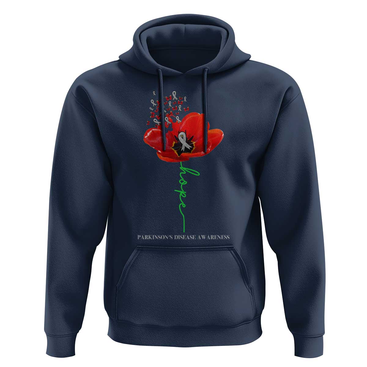 Parkinson's Awareness Hoodie Faith Hope Tulips Support Parkinsons Warrior