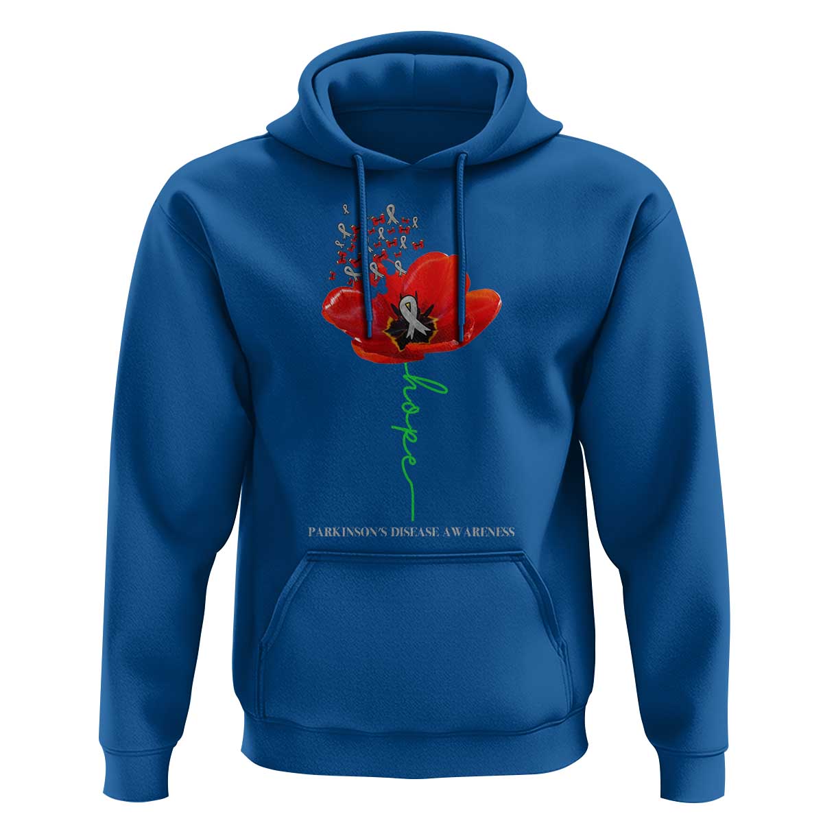 Parkinson's Awareness Hoodie Faith Hope Tulips Support Parkinsons Warrior