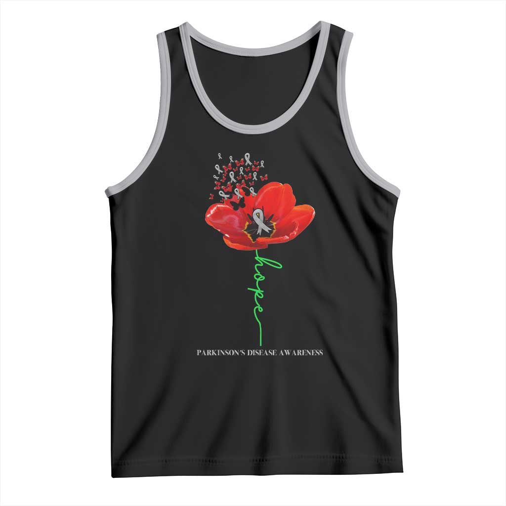 Parkinson's Awareness Tank Top Faith Hope Tulips Support Parkinsons Warrior