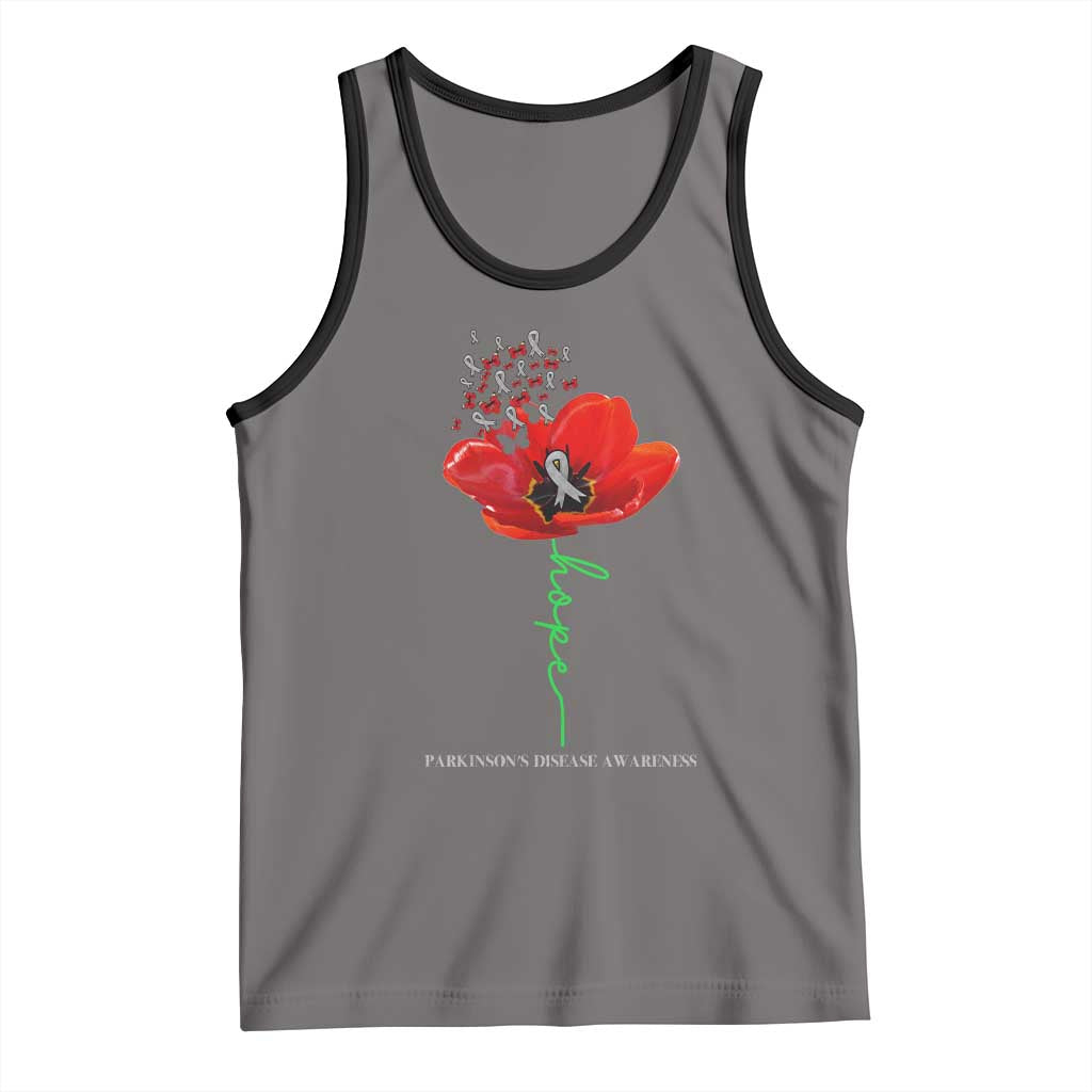 Parkinson's Awareness Tank Top Faith Hope Tulips Support Parkinsons Warrior