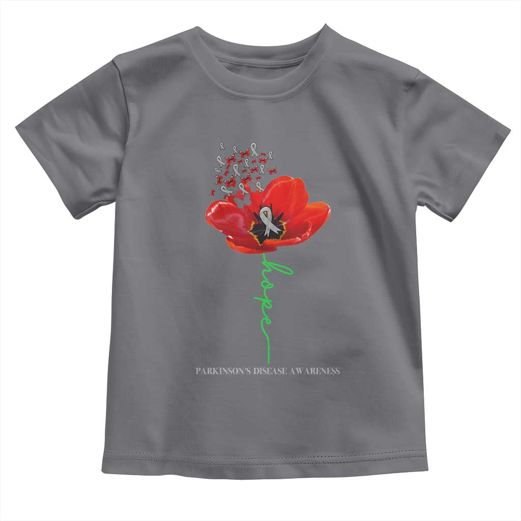 Parkinson's Awareness Toddler T Shirt Faith Hope Tulips Support Parkinsons Warrior
