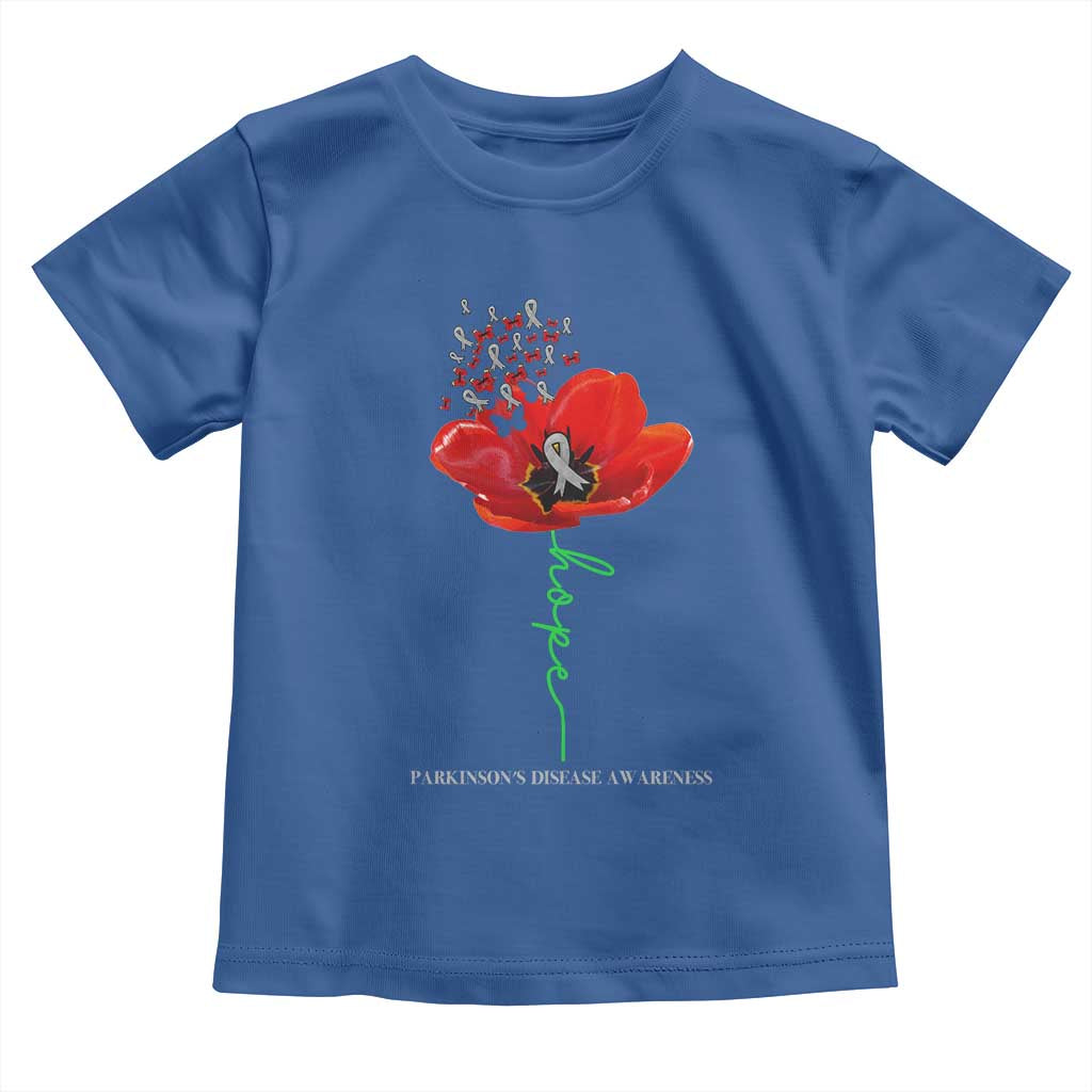 Parkinson's Awareness Toddler T Shirt Faith Hope Tulips Support Parkinsons Warrior