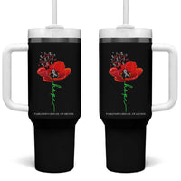 Parkinson's Awareness Tumbler With Handle Faith Hope Tulips Support Parkinsons Warrior
