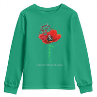 Parkinson's Awareness Youth Sweatshirt Faith Hope Tulips Support Parkinsons Warrior