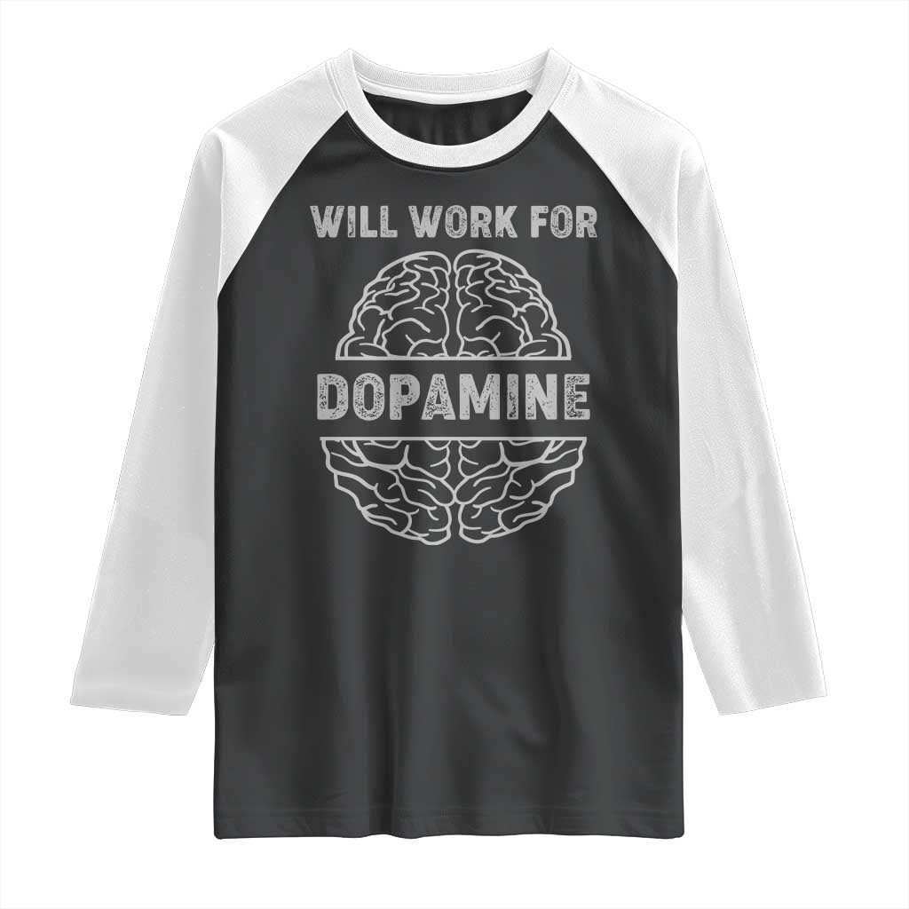 Parkinson's Awareness Raglan Shirt Work For Dopamine Parkinsons Warrior Support