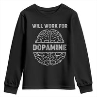 Parkinson's Awareness Youth Sweatshirt Work For Dopamine Parkinsons Warrior Support