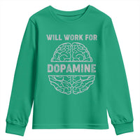 Parkinson's Awareness Youth Sweatshirt Work For Dopamine Parkinsons Warrior Support