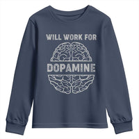 Parkinson's Awareness Youth Sweatshirt Work For Dopamine Parkinsons Warrior Support