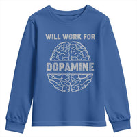 Parkinson's Awareness Youth Sweatshirt Work For Dopamine Parkinsons Warrior Support